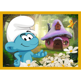 Puzzle 4w1 Życie w wiosce Smerfów 4