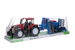 Mega duży traktor z przyczepą - agregat siewny MAŁY FARMER 16