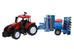 Mega duży traktor z przyczepą - agregat siewny MAŁY FARMER 4