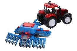 Mega duży traktor z przyczepą - agregat siewny MAŁY FARMER 3