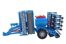 Mega duży traktor z przyczepą - agregat siewny MAŁY FARMER 7
