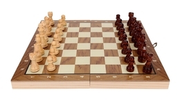Szachy drewniane magnetyczne, warcaby gra logiczna 2w1 5