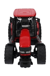 Duży traktor z przyczepą  do przewozu konia  4
