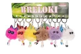 Puchaty brelok KOTEK z ogonkiem 1szt 5