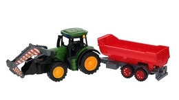 Traktor z przyczepą wywrotką koparka ładowarka 2
