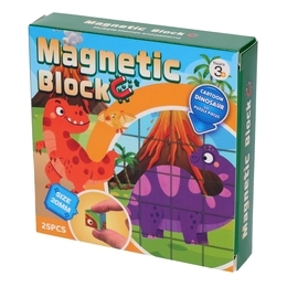 Klocki magnetyczne obrazkowe magnetyczne puzzle 25el 7