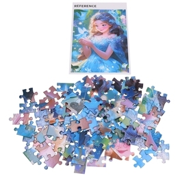 Puzzle 100 BAJKOWA KSIEŻNICZKA z brokatem 4