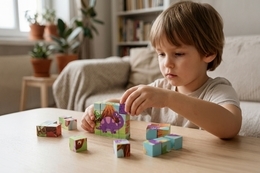 Klocki magnetyczne obrazkowe magnetyczne puzzle 25el 3