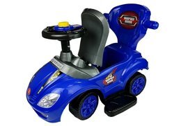 Jeździk z pchaczem Mega Car 3w1 niebieski SUPER CENA! 3