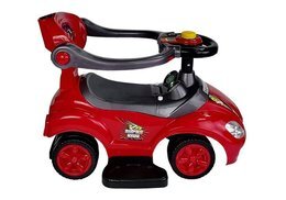Jeździk z pchaczem Mega Car 3w1 czerwony SUPER CENA 5
