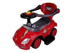 Jeździk z pchaczem Mega Car 3w1 czerwony SUPER CENA 7