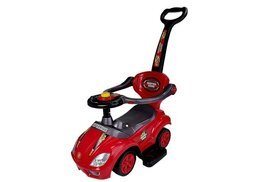 Jeździk z pchaczem Mega Car 3w1 czerwony SUPER CENA 9