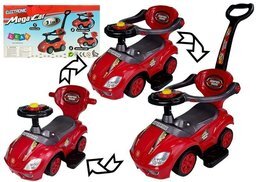 Jeździk z pchaczem Mega Car 3w1 czerwony SUPER CENA 12