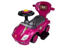 Jeździk z pchaczem Mega Car 3w1 różowy SUPER CENA 4