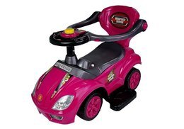 Jeździk z pchaczem Mega Car 3w1 różowy SUPER CENA 5