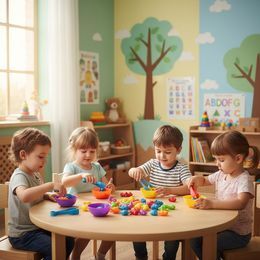Sortowanie kolorów MONTESSORI ze szczypcami ZWIERZĘTA 2