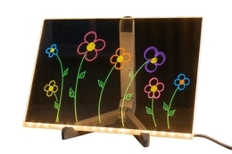 Akrylowa tablica LED do rysowania podświetlana NEON 30x20cm 4