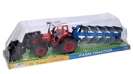 Traktor z pługiem i turem - spychacz 7