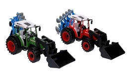 Traktor z pługiem i turem - spychacz 6