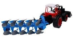 Traktor z pługiem i turem - spychacz 5