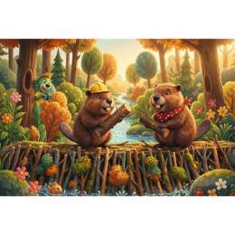 Puzzle 160 U Bobra - Rodzina Treflików 3