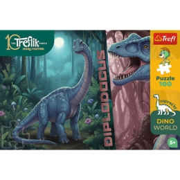 Puzzle 100 Diplodocus - Rodzina treflików 3