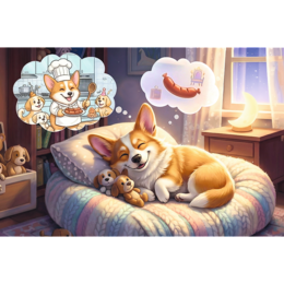Puzzle 60 Corgi w krainie snów 2