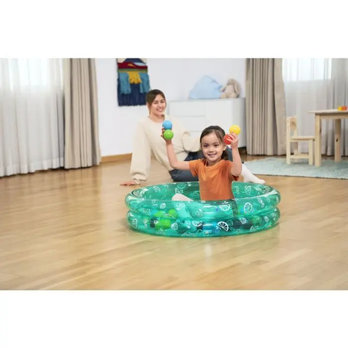 Basen dmuchany do kąpieli 2w1 z piłkami 50szt 91x20cm 51141 6