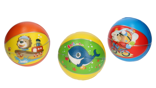Piłka piankowa ZWIERZĘTA piłka do koszykówki 13cm 5