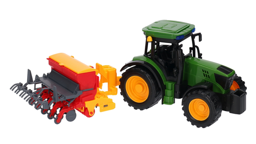 Traktor z przyczepą, siewnik Mały Farmer 3