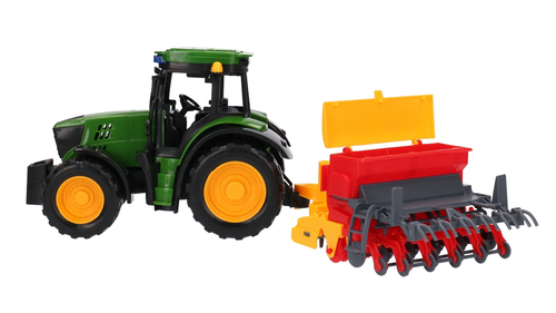 Traktor z przyczepą, siewnik Mały Farmer 4