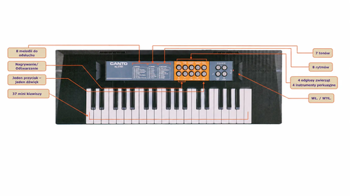 Elektroniczne organki, pianinko Canto 7