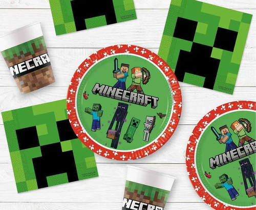 Talerzyki papierowe Minecraft 8szt  2