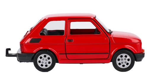 Auto Fiat 126 przyczepa Niewiadów, model metalowy z PRL WELLY 6