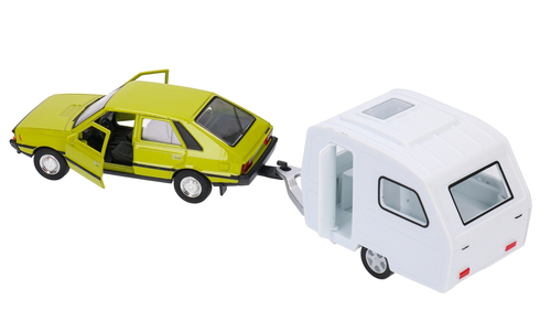 Auto POLONEZ  przyczepa Niewiadów, model metalowy z PRL WELLY 3