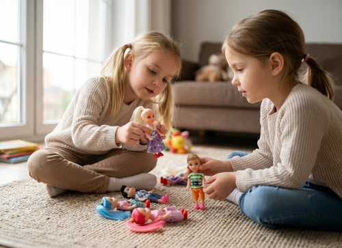 Lalka mini kieszonkowa - dziewczynka, chłopiec 2