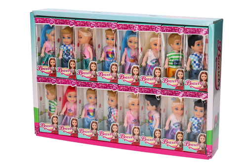 Lalka mini kieszonkowa - dziewczynka, chłopiec 8