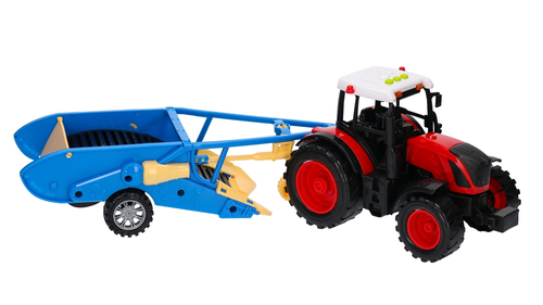 Traktor z przyczepą - kopaczka do ziemniaków dźwięki, światła 8