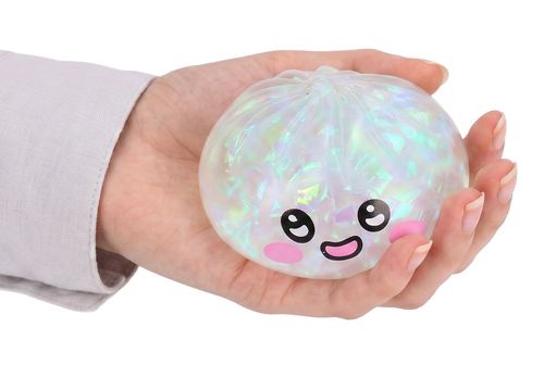 Antystresowy gniotek PIEROŻEK w koszyczku mieniący się hologram 2