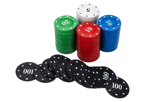 Karty do gry 2x54 talia POKER TEXAS HOLD'EM żetony zestaw 5