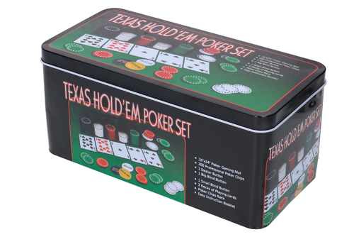Karty do gry 2x54 talia POKER TEXAS HOLD'EM żetony zestaw 6