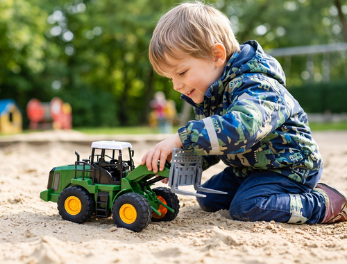 Traktor z ładowaczem, ładowarka widłowa 2