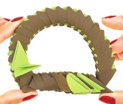 Origami 3D Papuga 4