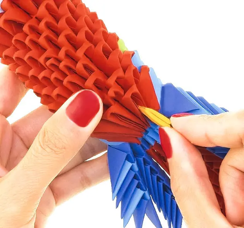 Origami 3D Papuga 5