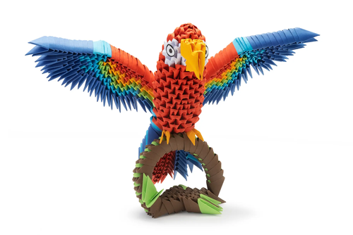 Origami 3D Papuga 2