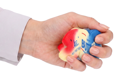 SQUISHY antystresowy gniotek MASŁO KOLOROWE miękki i elastyczny gniot 1szt 4