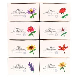 Mini klocki KWIATY FLOWERS różne wzory 8