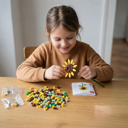 Mini klocki KWIATY FLOWERS różne wzory 3