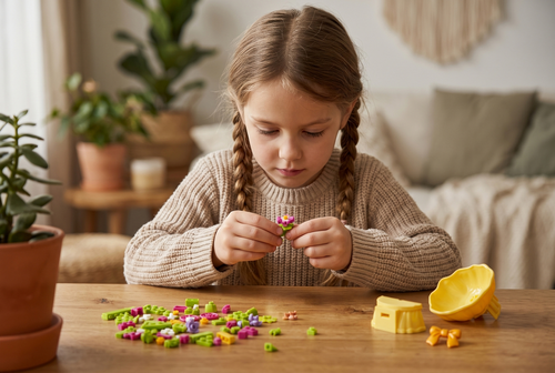 Mini klocki KWIATY Botani Bricks fioletowy bukiet 2