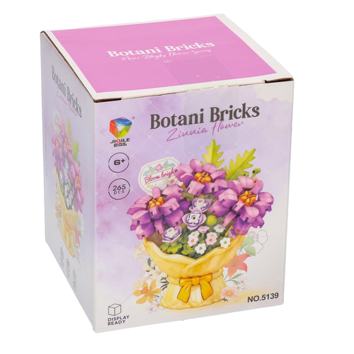 Mini klocki KWIATY Botani Bricks fioletowy bukiet 5